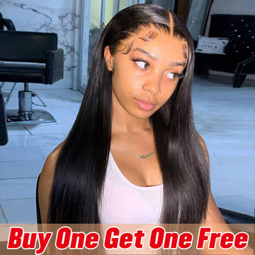 13*4 Invisible HD Lace Front Wigs Straight Hair Human Hair Wigs Pre-plucked Hairline