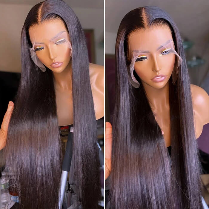 HD Transparent Lace Front Human Hair Wig 13x4/13x6 Straight Frontal Wig For Women